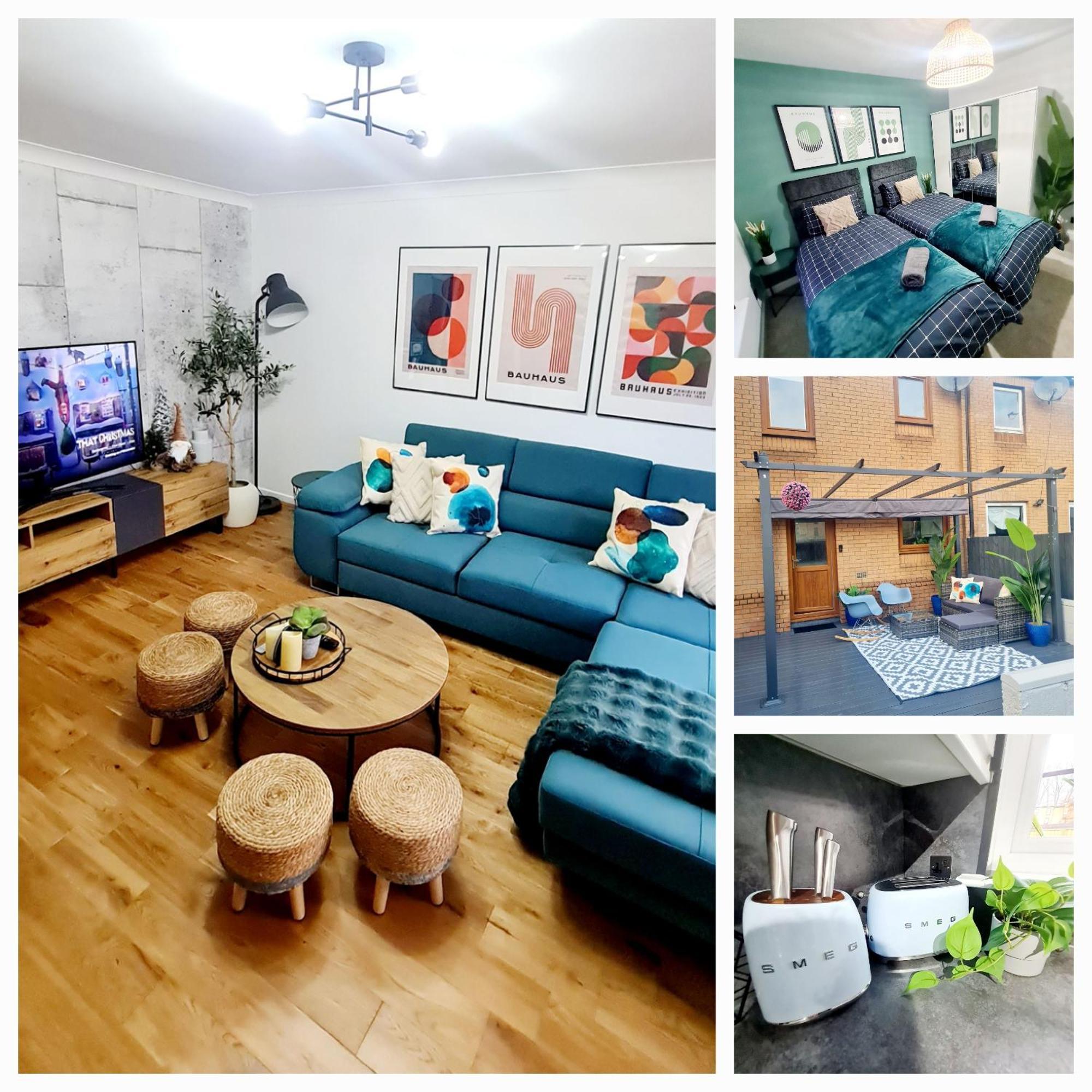 Bright 3Br Walking Distance To Town - Free Parking Apartment Glasgow Bagian luar foto